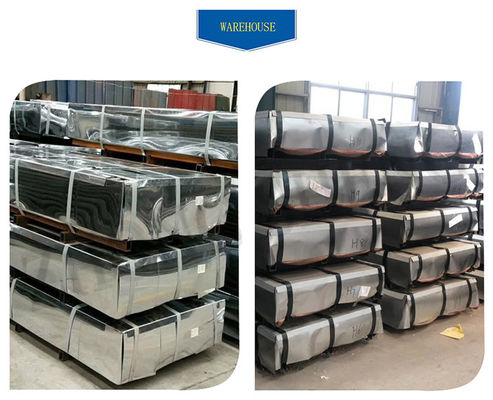 Folha de telhado galvanizado para edifícios Prime 0.45mm/0.48mm espessura expandir largura 1000mm Serviço de processamento de descolamento