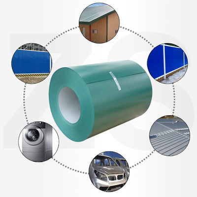 Rolante de aço galvanizado pré-pintado Ral9016 Ral9003 Ral9010 Completo duro para material de construção Alta dureza