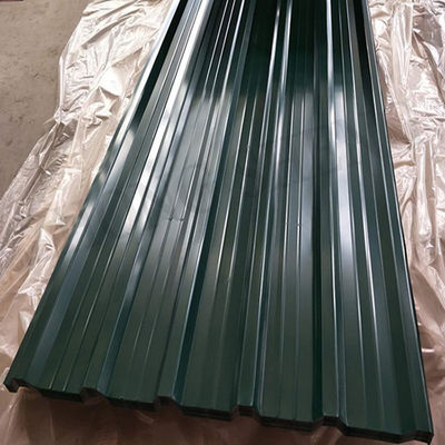 DX53D Grade Roof Top Design Pre-pintado Galvanizado PPGI RAL 6024 Tráfego Verde de cor revestida de telhado para telhado