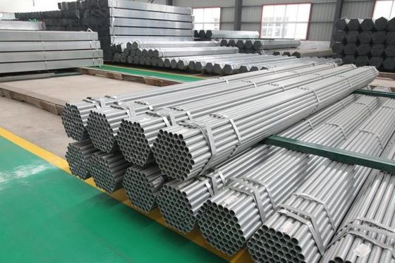 Serviço de Processamento de Punção não ligada 1,2 mm 1,5 mm Espessura 6 m Comprimento Tubos de aço galvanizados redondos para empilhamento