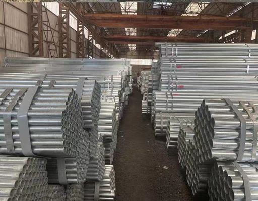 Serviço de Processamento de Punção não ligada 1,2 mm 1,5 mm Espessura 6 m Comprimento Tubos de aço galvanizados redondos para empilhamento