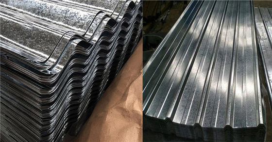 Capa de telhado galvanizado revestido de zinco Z30 Z40 4x8 pés espangular GI corrugado regular para proteção duradoura