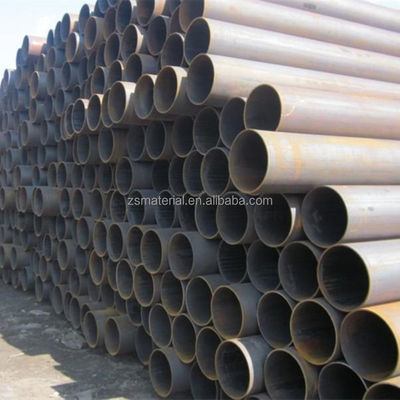 Estrutura SOLDADA ERW TUBO laminado a quente Q195 Q235b St37 Tubo de aço carbono preto sem costura soldado