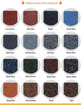 Materiais primários PVC ASA Revestimento Cor Pedra Chip revestido Metro Rooftile Roofing Sheet com e design colorido