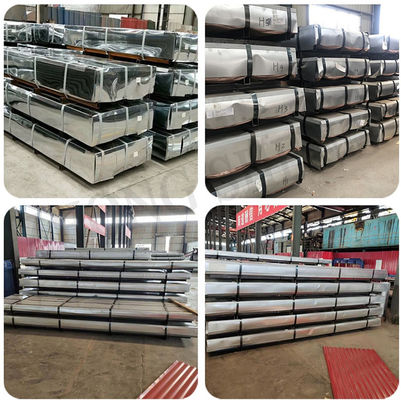 Painéis de telhado revestidos de cor Pre-pintado Galvanizado Chapas corrugadas Folha PPGI Folha de telhado e resistente à corrosão