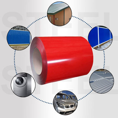 Largura 100-1250 mm Dx51d bobina/folha de aço galvanizado Ppgi pré-impressa com tolerância ± 1% ou conforme requisito do cliente