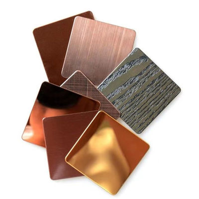 Placa de aço plano 0,26 mm J3 304L 316 304F Grade Strip ASTM A240 304 aço inoxidável 201 bobinas laminado a quente Rosa de ouro