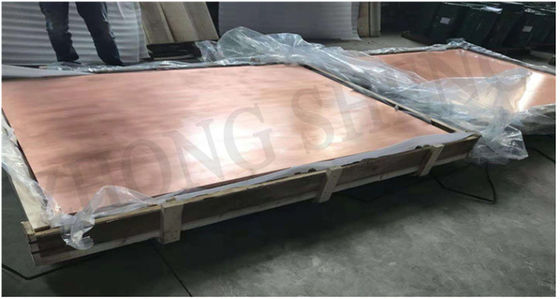 Placa de cobre de alta elongação 600mm*600mm para aplicações eletrônicas