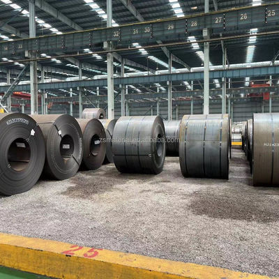 Material de construção de baixo carbono A36 Ferro preto ASTM HRC Q195 Q235B Ferro de carbono laminado a quente bobina de aço de carbono superfície opaca Largura de acabamento 1501-2000MM