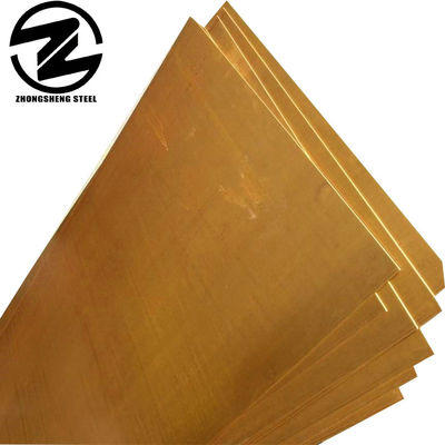 Placa de cobre plana de latão para sucata Placas de cobre largura personalizável e design resistente