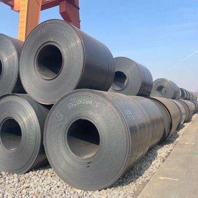 Grade de aço BS Standard Hot Rolled Carbon Steel Coil ASTM A36 Q235 S235jr Q345B com superfície preta