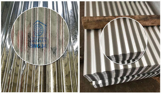 Telhado 26 calibre 22 calibre 1,2 mm espessura chapa galvanizada chapa de telhado de metal com certificado SASO