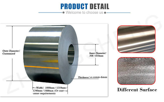 1200 bobina de alumínio com superfície revestida galvanizada de spangle regular e espessura de 0,3 mm 1,0 mm 0,8 mm
