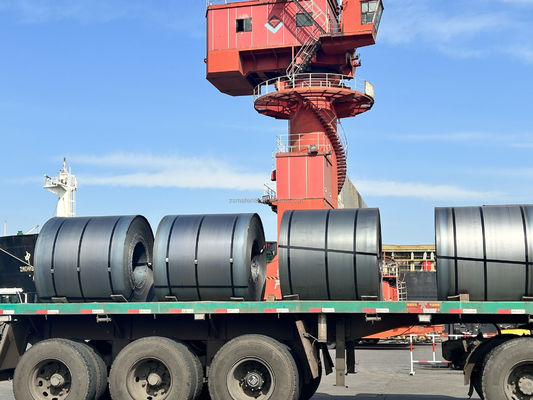 Grande quantidade Q235B Oiling Carbon Black MS HRC Hot Rolled Steel Coil 3*1250mm Tamanho com BS Standard