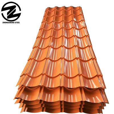Revestimento de primer 8-30/5-30um PPGI chapas de telhado de metal colorido durável e vibrante para construções elegantes