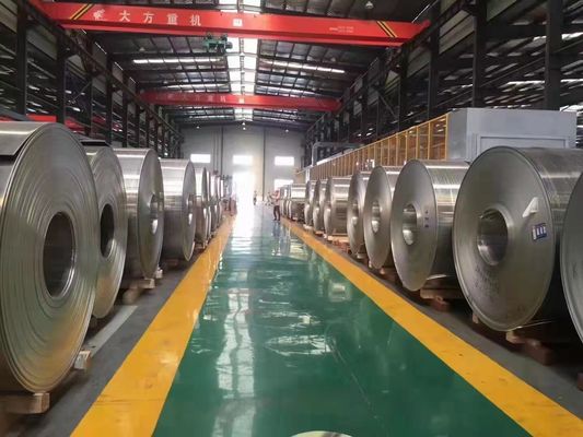 Rolo redondo 78 mm 15 polegadas bobina de alumínio para calhas ASTM 8011 revestido de prata tiras de alumínio grau A1050