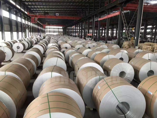 Rolo redondo 78 mm 15 polegadas bobina de alumínio para calhas ASTM 8011 revestido de prata tiras de alumínio grau A1050