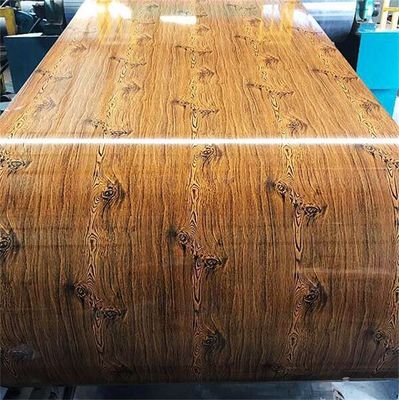 Fabricação Serviço de processamento de perfuração Madeira Grão PPGI Cor Revestido Pre-pintado Galvanizado bobina de aço para chapa de telhado de metal