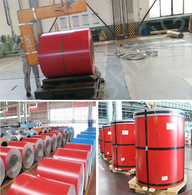 0.12-1mm Espessura Full Hard PE PVDF Color Coated Zinc Iron Roll Prepainted Galvanized Steel PPGI Coil para folha de telhado