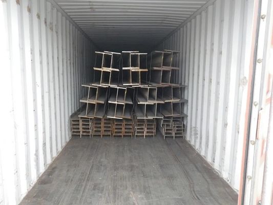 150 * 75 * 5 * 7 mm ASTM A36 Ferro H aço com feixe de tolerância ± 1% e serviço de processamento de descolamento
