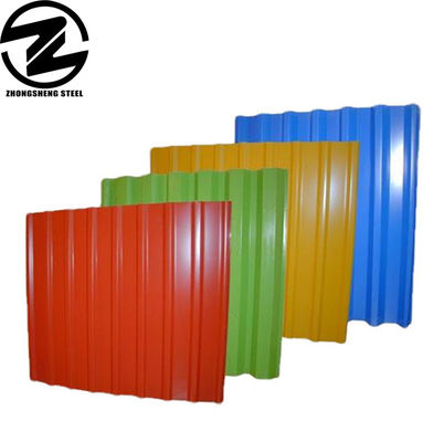 Chapa de telhado de chapa verde de metal PPGI Chapa de telhado de chapa de aço galvanizado de aço