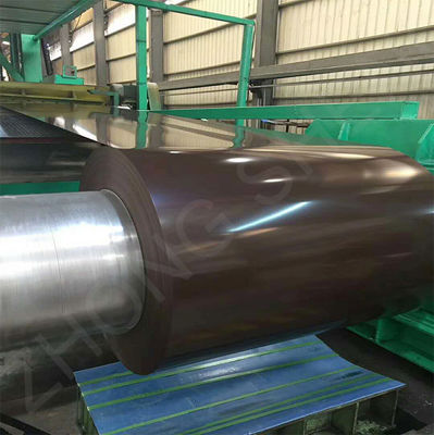 Chapa de aço Material de telhado de construção laminado a quente revestido de cor bobina de aço PPGI com revestimento Z121-Z180 no pacote padrão
