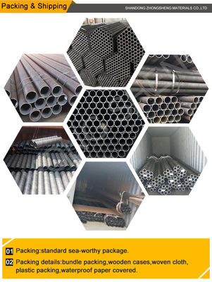 Serviço de corte Prime ASTM A106 Tubos de dobra de aço carbono 22 mm Tubos de aço carbono 24 polegadas com certificado TISI