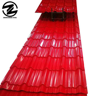 Chapa de aço corrugado de cor pré-pintada DX51D Z275 PPGI Chapa de telhado de galvanizado personalizado com certificado CE