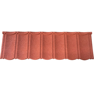Chapas de telhado metálicas revestidas de pedra colorida para construção na Nigéria 2,7 kg/pcs 0,4 mm Chapas de telhado de Aluzinc 1340mm*420mm