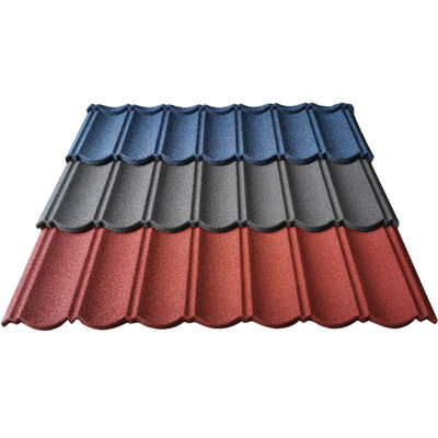 Folha de telhado revestida de pedra em design clássico e materiais para edifícios de grau
