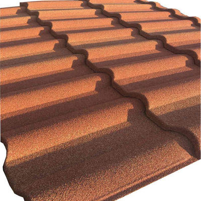 Folha de telhado revestida de pedra em design clássico e materiais para edifícios de grau