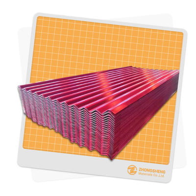 0.25mm espessura Trapezoide colorido chapa de aço para telhado na norma BS para a indústria da construção