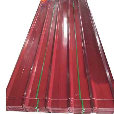 0.25mm espessura Trapezoide colorido chapa de aço para telhado na norma BS para a indústria da construção