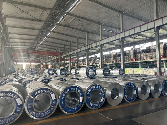 ASTM/AISI/SGCC/CGCC/TDC51DZM/TDC52DTS350GD/TS550GD/DX51D Z Q195-q345 Bobina de aço galvanizado para material de construção não lubrificada
