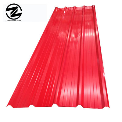 Superfície revestida DX51D zinco Pre-pintado PPGI chapa de telhado chapa de telhado de ferro desenhos vermelho PPGI chapa de telhado de aço termo FOB