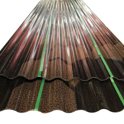 Folha de telhado corrugada revestida de cores para edifícios Serviço de processamento de soldagem de PPGI PPGL Folha de telhado galvanizado
