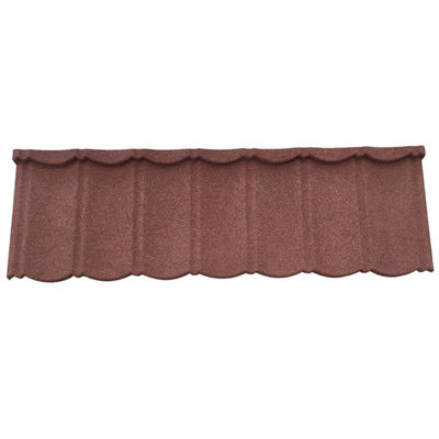 Telhas de telhado de aço revestidas de pedra resistente ao fogo em estilo de design moderno com design de placa e resistência ao ruído