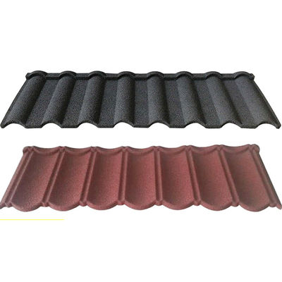 Material de PVC e 2,7 kg/pcs Peso azuis, revestidos de pedra anti-desvanecimento, telhas de telhado metálicas com alta durabilidade