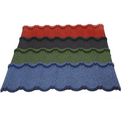 Telhas de telhado metálicas revestidas de pedra coloridas para estilo de design moderno e baixo preço