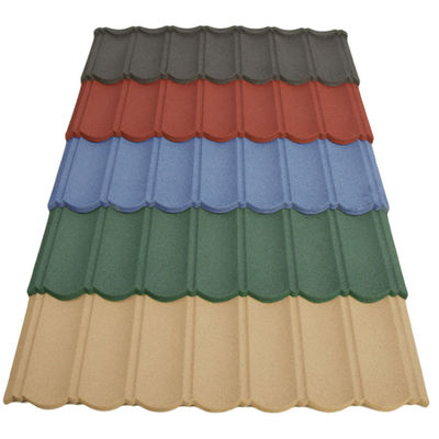 Telhas de telhado metálicas revestidas de pedra coloridas para estilo de design moderno e baixo preço