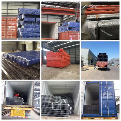 Escavadeira profissional Q235 120x120mm Tamanho 6m comprimento GI tubo quadrado galvanizado para estrutura de construção