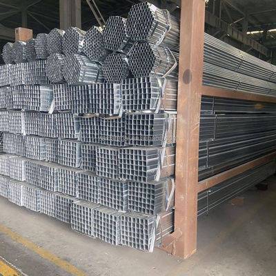 Tubos de aço galvanizados quadrados e retangulares com dureza média dura 1-12m de comprimento