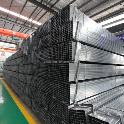 Tubos de aço galvanizados quadrados e retangulares com dureza média dura 1-12m de comprimento