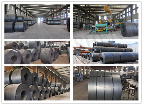 Q195 Q215 Q235 Q255 Q275 Q355 Ss400 Skin Pass Carbon Coil Slit Hrc Coil de aço carbono laminado a quente com placa de recipiente