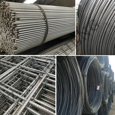 Rebar de aço ASTM A615 Grau 60 Ss400 S355 Hrb335 Hrb400 Hrb500 Rodas de ferro laminado a quente para construção de edifícios