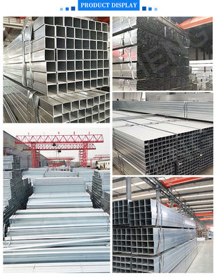 50x100mm 1,8mm espessura retangular Gi tubo galvanizado oco com embalagem impermeável garantida e tolerância ± 1%