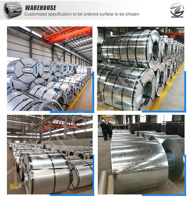 0.8mm 1mm 2mm bobina de aço galvanizado colorido G550 DX51D GI bobina de corte de folhas Dureza Full Hard