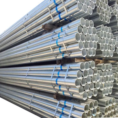 Tubo de aço galvanizado de 0,6-10 mm certificado PVOC para andaimes e estufas 114 mm Diâmetro 16 gauge 32 mm Espessura
