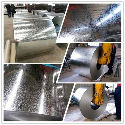 Peso da bobina 3-8 toneladas Dureza média dura 22 gauge grande flor CGCC bobina de aço galvanizado a quente