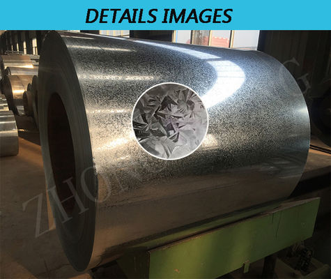 Peso da bobina 3-8 toneladas Dureza média dura 22 gauge grande flor CGCC bobina de aço galvanizado a quente